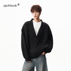 批发日系复古开衫毛衣<b class='q'>男</b>秋冬款新中式道袍<b class='q'>针织衫</b>冬季高级感慵懒风外套