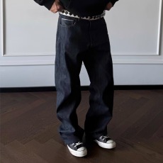 批发直筒<b class='q'>牛仔裤</b>男丹宁垂感<b class='q'>牛仔裤</b>男宽松直筒裤子美式潮牌拖地阔腿裤