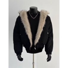 批发美式座山雕毛领加绒加厚棉服夹克<b class='q'>男</b>女冬季cleanfit工装外套