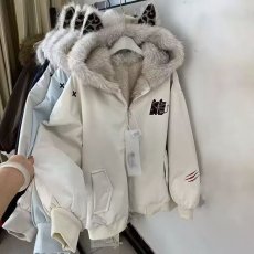 批发新款上衣美式复古毛领座山雕派克服棉服冬季<b class='q'>男</b>女工装<b class='q'>棉衣</b>外套时尚