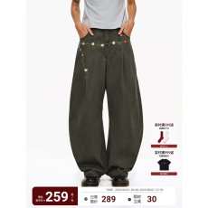 批发流行ins潮流<b class='q'>时尚</b>新款花卉刺绣水洗工装裤文艺日系百搭原宿气质