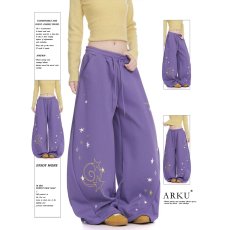 批发2025国潮春秋宽松薄款<b class='q'>休闲裤</b>潮紫色潮牌宽松嘻哈<b class='q'>运动</b>卫裤子