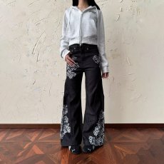 批发2025撞色泼墨字母印花加绒长裤男潮牌冬季休闲<b class='q'>运动</b>卡扣直筒裤