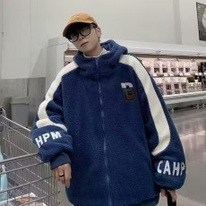 批发羊羔绒外套<b class='q'>男</b>士冬季2025保暖棉袄潮流学生宽松连帽时尚情侣<b class='q'>棉衣</b>服