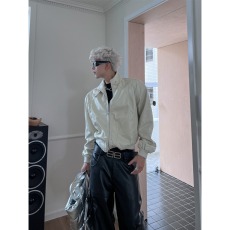 批发春秋美式高级感复古机车<b class='q'>皮衣</b>外套<b class='q'>男</b>女短款棒球服cleanfit夹克潮牌