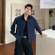 批发简约潮流日系气质水洗纯棉<b class='q'>夹克</b>外套新款文艺百搭时尚流行ins原宿