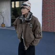 批发秋冬立领工装夹克<b class='q'>男</b>潮牌复古保暖上衣<b class='q'>男</b>士2025美式时尚<b class='q'>棉衣</b>外套潮