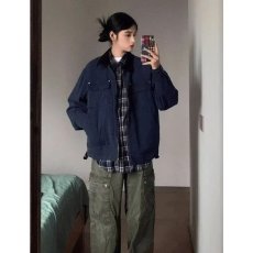 批发斜纹工装夹克男女潮牌2024秋季新款街头上衣简约<b class='q'>百搭</b>休闲外套潮