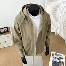批发春秋连帽夹克<b class='q'>外套</b>男士防风冲锋衣简约时尚新款休闲<b class='q'>百搭</b>工装上衣男