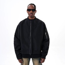 批发韩系休闲<b class='q'>运动</b>纯色空军<b class='q'>夹克</b>外套春秋高级感情侣cleanfit棒球服外套