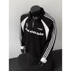 批发美式条纹休闲<b class='q'>夹克</b>男春潮牌字母印花外套vibe高街百搭情侣套头上衣