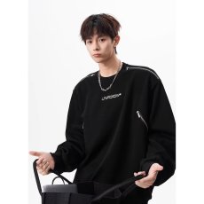 2026春季新款男美式印花图案圆领长袖卫衣休闲百搭宽松打底衫上衣