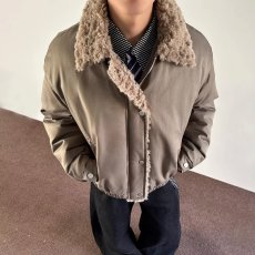 批发设计感老钱风新款冬季羊羔毛翻领保暖<b class='q'>棉衣</b>外套男女宽松棉服原宿