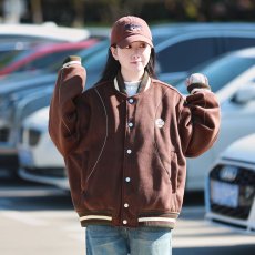 批发美式复古情侣棒球服外套女2025冬季新款百搭宽松休闲刺绣保暖棉服