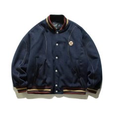 批发美式复古情侣棒球服外套男2025冬季新款百搭宽松休闲刺绣保暖棉服