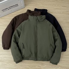 批发秋季外套男美式简约立领工装棉服加厚版复古水洗休闲上衣修身潮