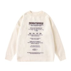 批发美式国潮字母印花无帽毛衣女春季<b class='q'>街头</b>情侣宽松休闲上衣气质新款