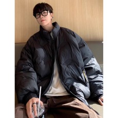 批发冬季加厚立领休闲棉衣外套男设计感宽松百搭保暖情侣棉<b class='q'>服</b>