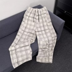 批发复古纯色花纹灯芯绒运动裤男潮牌<b class='q'>街头</b>宽松阔腿抽绳直筒休闲裤中性