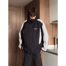 批发潮牌【双面穿】秋季新款连帽冲锋夹克<b class='q'>户外</b>防风宽松<b class='q'>百搭</b>外套上衣