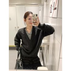 批发复古V领<b class='q'>毛衣</b><b class='q'>男士</b>冬季潮牌慵懒风线衣外套休闲针织衫潮流慵懒ins