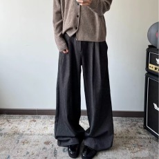 批发2026美式cleanfit解构弯刀微喇直筒西裤<b class='q'>男</b>款百搭vibe情侣<b class='q'>休闲裤</b>