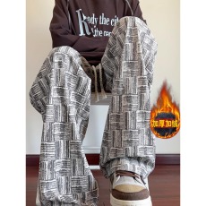 批发美式复古加厚灯芯绒裤子<b class='q'>男</b>款秋冬潮牌青少年休闲宽松直筒运动长裤