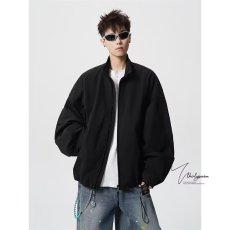 批发日系<b class='q'>男</b>装春秋复古纯色日潮少年感立领插肩宽松情侣<b class='q'>夹克</b><b class='q'>外套</b><b class='q'>男</b>