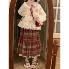 批发<b class='q'>韩版</b>甜美兔兔可爱印花棉服外套女2025冬季小众蝴蝶结棉服棉袄棉衣