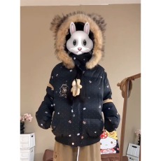 批发原创美式复古棉服女冬季2025新款宽松加厚面包服棉衣学院风外套潮