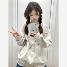 批发时尚棒球服外套女秋冬2026<b class='q'>新款</b>情侣刺绣格纹拉链宽松显瘦开衫<b class='q'>夹克</b>