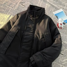 批发日系复古简约机能风立领棉衣<b class='q'>男</b>潮牌宽松百搭防风情侣保暖棉袄