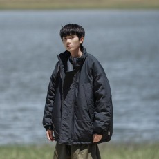 批发日系复古简约机能风立领棉衣<b class='q'>男</b>潮牌宽松百搭防风情侣保暖棉袄