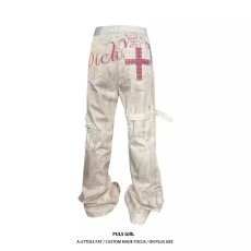 批发设计感微喇<b class='q'>牛仔裤</b><b class='q'>男</b>女cleanfit美式高街vibe喇叭<b class='q'>修身</b>工装裤子冬季