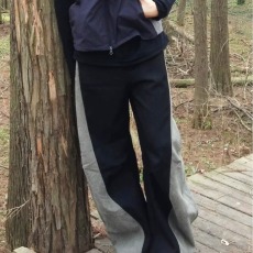 批发2026秋冬新款<b class='q'>男士</b>拼色灯芯绒弯刀裤青年百搭宽松<b class='q'>休闲裤</b>痞帅哈伦裤