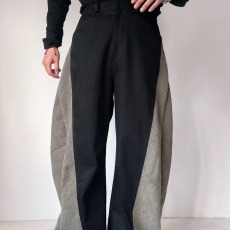 批发小西裤阔腿直筒休闲拖地<b class='q'>男士</b>高级垂感黑色西装微喇叭裤子春夏新款