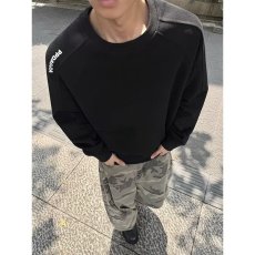 批发立体裁剪美式<b class='q'>卫衣</b>男春秋季新款解构设计感宽松圆领上衣<b class='q'>外套</b>