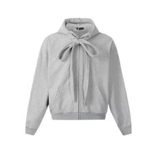 批发美式复古绑带设计连帽<b class='q'>卫衣</b>男女宽松休闲cleanfit帽衫开衫潮