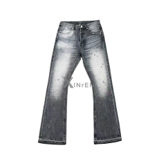 批发美式高街cleanfit重磅vtg水洗黑灰517质感微喇弹力<b class='q'>牛仔裤</b>男潮