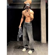 批发美式复古阔腿<b class='q'>牛仔裤</b>男女款秋冬2026高腰显瘦垂感宽松慵懒风拖地裤