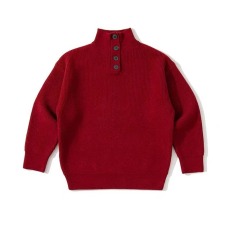 批发罗蒙秋冬<b class='q'>男士</b>加厚羊毛华夫格本命年polo衫新年<b class='q'>毛衣</b>长袖红色针织衫