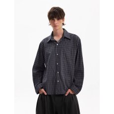 批发美式复古潮流格子<b class='q'>长袖</b><b class='q'>衬衫</b>春季新款<b class='q'>男</b>士宽松休闲宽松薄款夹克外套