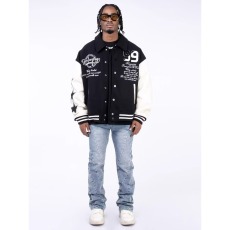 批发春夏季<b class='q'>男士</b>牛仔裤微弹力水洗时尚做旧复古风潮流修身直筒男裤子