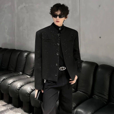 批发2026<b class='q'>秋</b>冬新款轻奢高级感小香风外套男士韩版潮流ins港风痞帅夹克