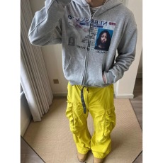 批发港风宽松卫衣男<b class='q'>秋</b>冬季2025新款外套潮牌美式连帽拉链开衫