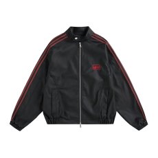 批发慵懒原宿国潮风新款宽松简约胸花休闲大码夹克黑色帅气外套<b class='q'>秋</b>季男