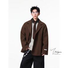 批发高级感炸街西装外套男士痞帅春<b class='q'>秋</b>ins潮牌oversize休闲炸街小西服