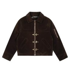 批发春<b class='q'>秋</b>季夹克男2025新款痞帅潮牌高级感翻领麂皮韩版上衣服纯色外套