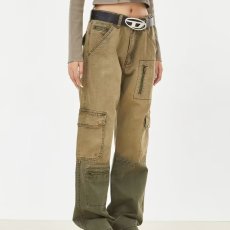 批发美式高街卡其色工装牛仔裤<b class='q'>女</b>2026春季新款高腰修身显瘦微喇拖地裤