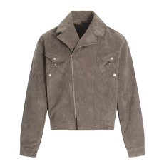 批发美式复古蜡染工装<b class='q'>皮衣</b>夹克<b class='q'>男士</b>秋季新款机车风宽松潮牌翻领外套男